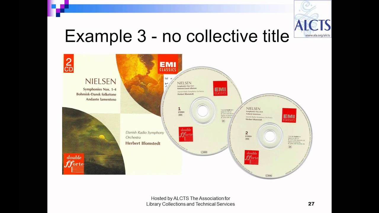 RDA and Music Basics: Sound Recordings
