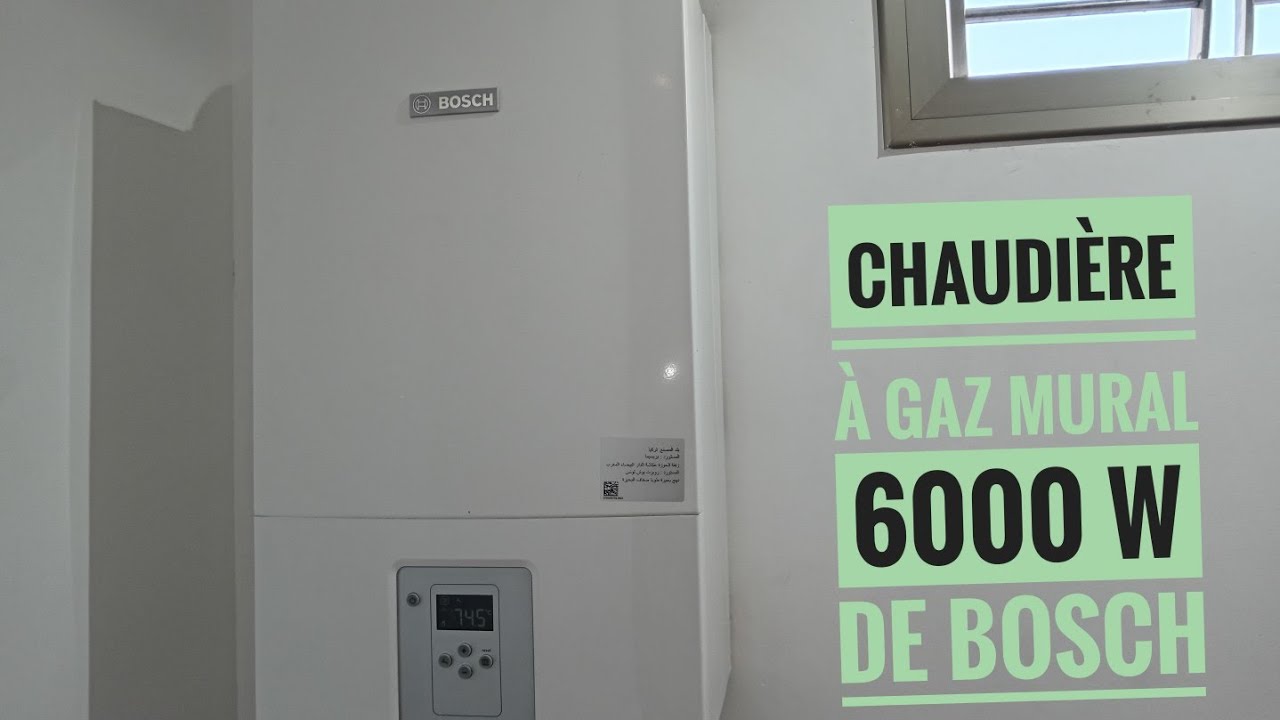 نهاية أشغال حمام بلدي مع تركيب شوديرا بوش Installation Chaudière à Gaz Mural)(Gaz 6000 W De Bosch