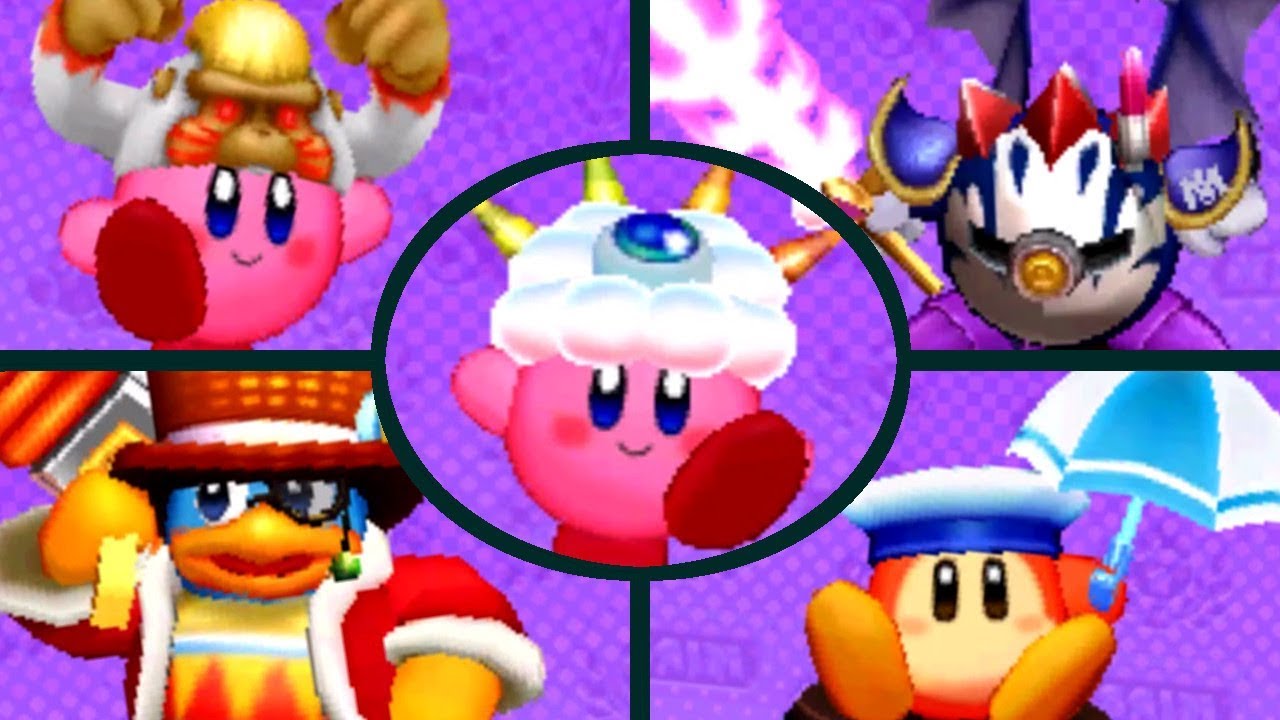 Kirby Battle Royale - All Costumes (Headgear)