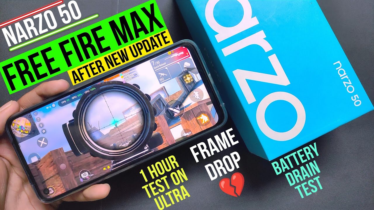 Realme Narzo 50 Free Fire test (1hour after new update) frame drop issue 😭