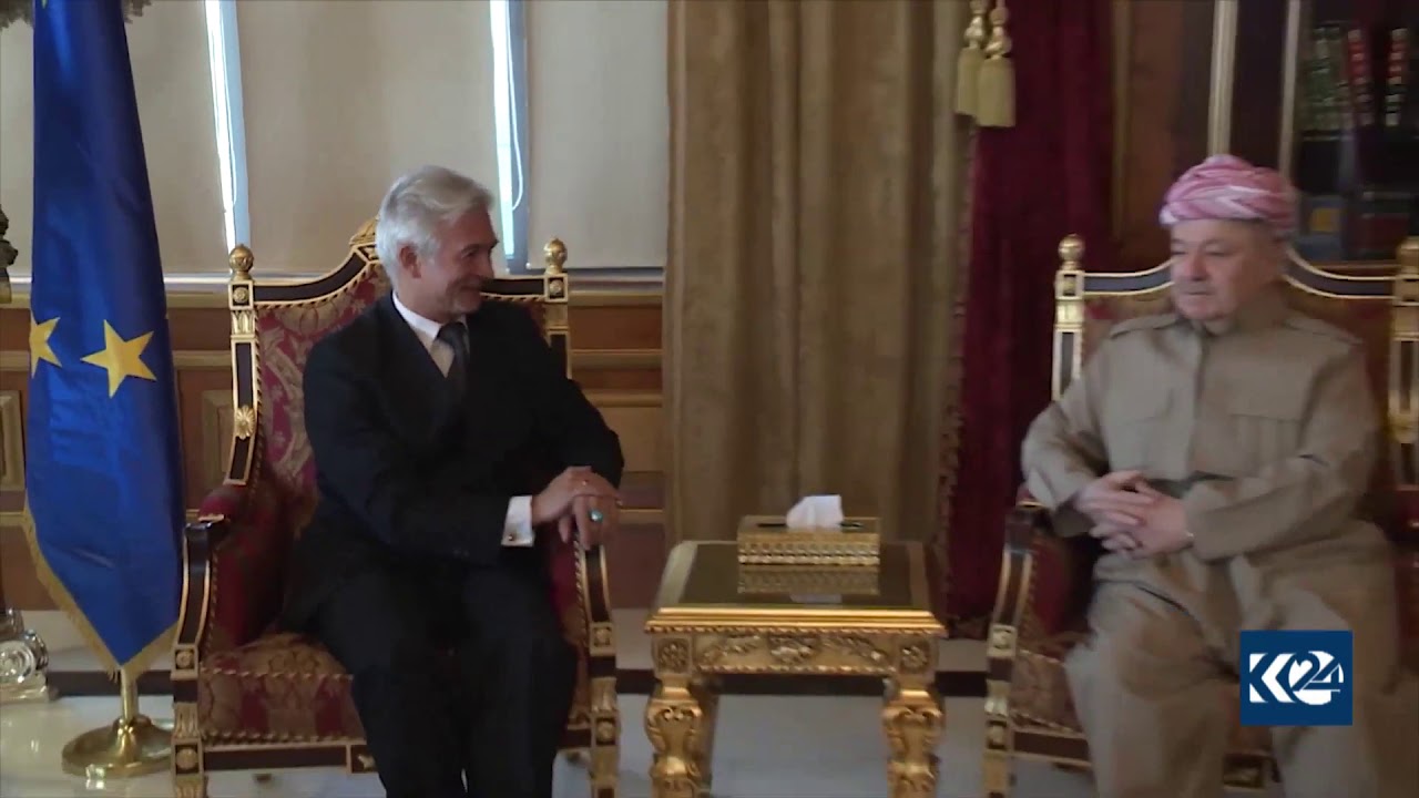 Masoud Barzani meets with outgoing EU Ambassador to Iraq