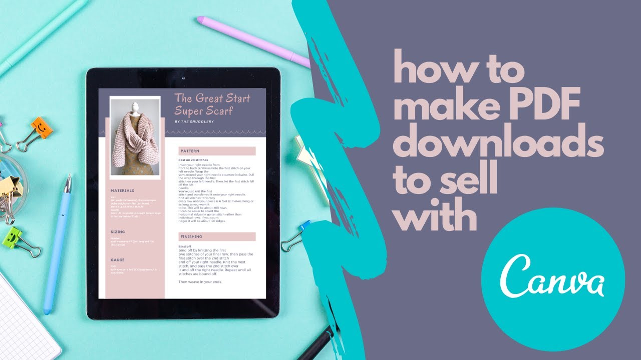How To Make PDF Printables To Sell Using Canva, PicMonkey or Microsoft Word