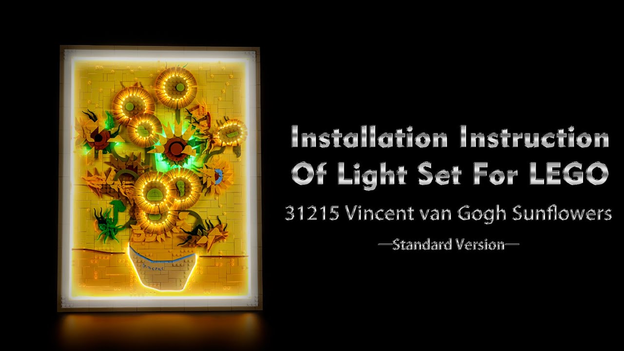 Installation Instruction Of Light Set For LEGO 31215 Vincent van Gogh&ndash;Sunflowers.