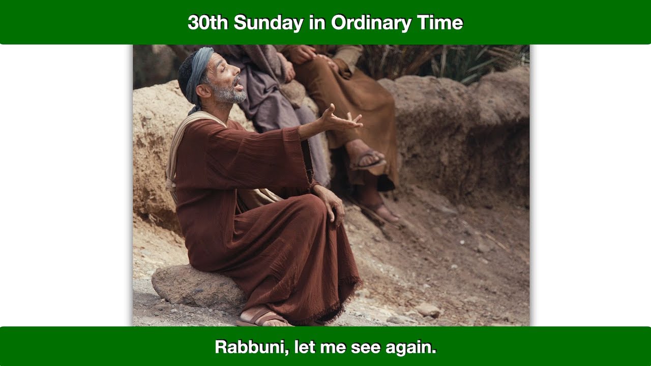Rabbuni, let me see again.  Homily for the 30th Sunday in Ordinary Time, Year B.