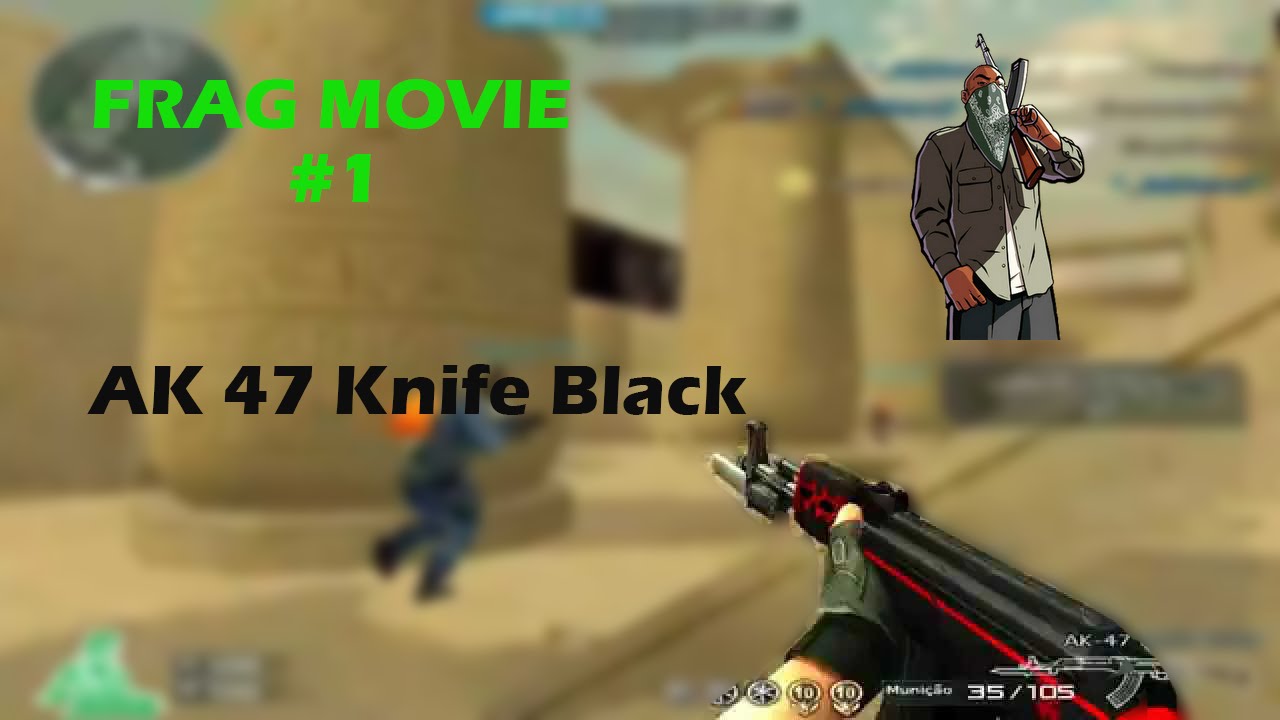Crossfire Al  Frag Movie #1 Ak 47 Knife Black