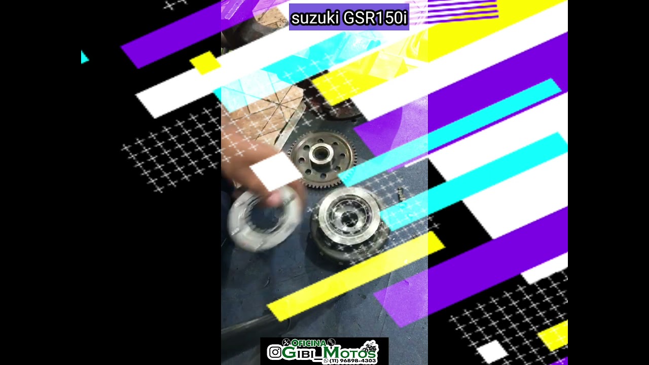 Adaptando os rolete da placa de partida da lander na suzuki gsr 150i