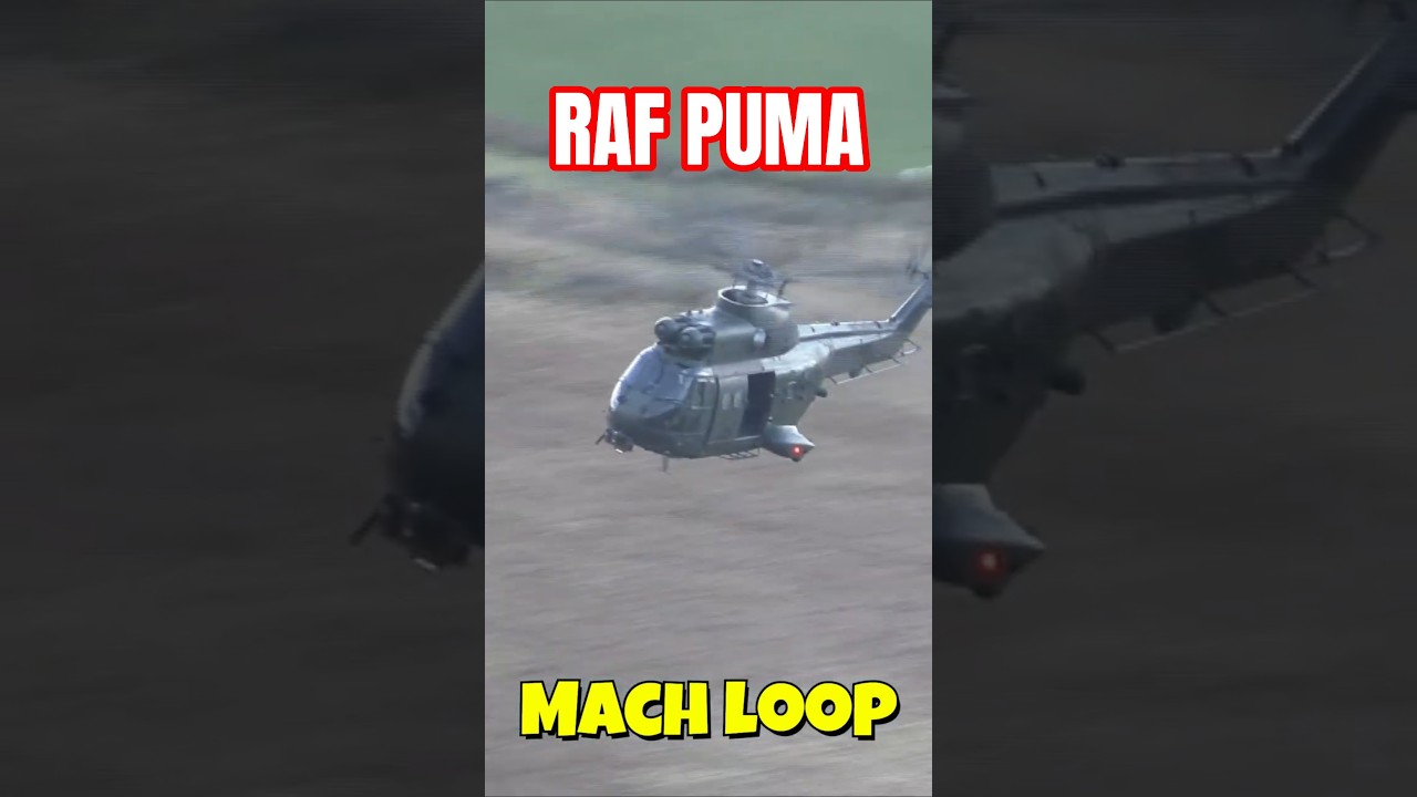 RAF PUMA  - LAST PUMA FLIGHT THROUGH THE MACH LOOP 