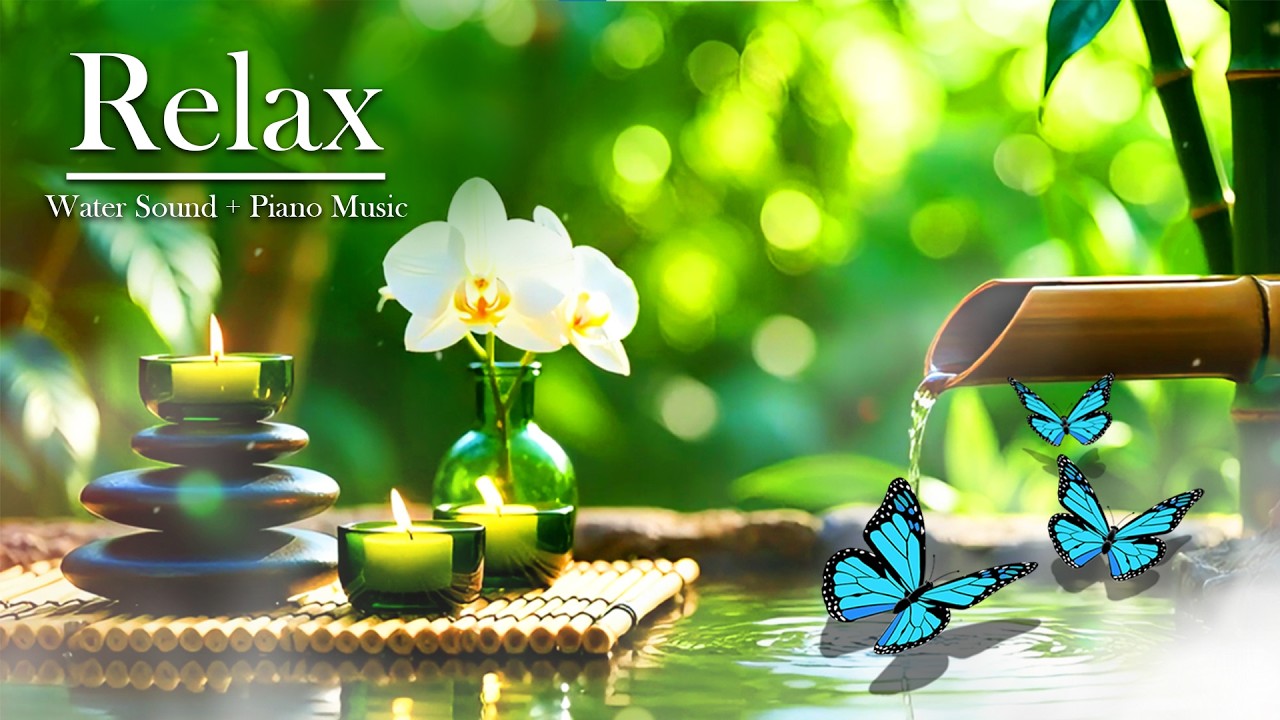 Relaxing Music for Overthinking 🌿  Peaceful Piano Music + Water Sounds
