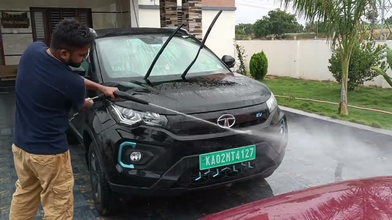 TATA Nexon Ev black editions Car Wash