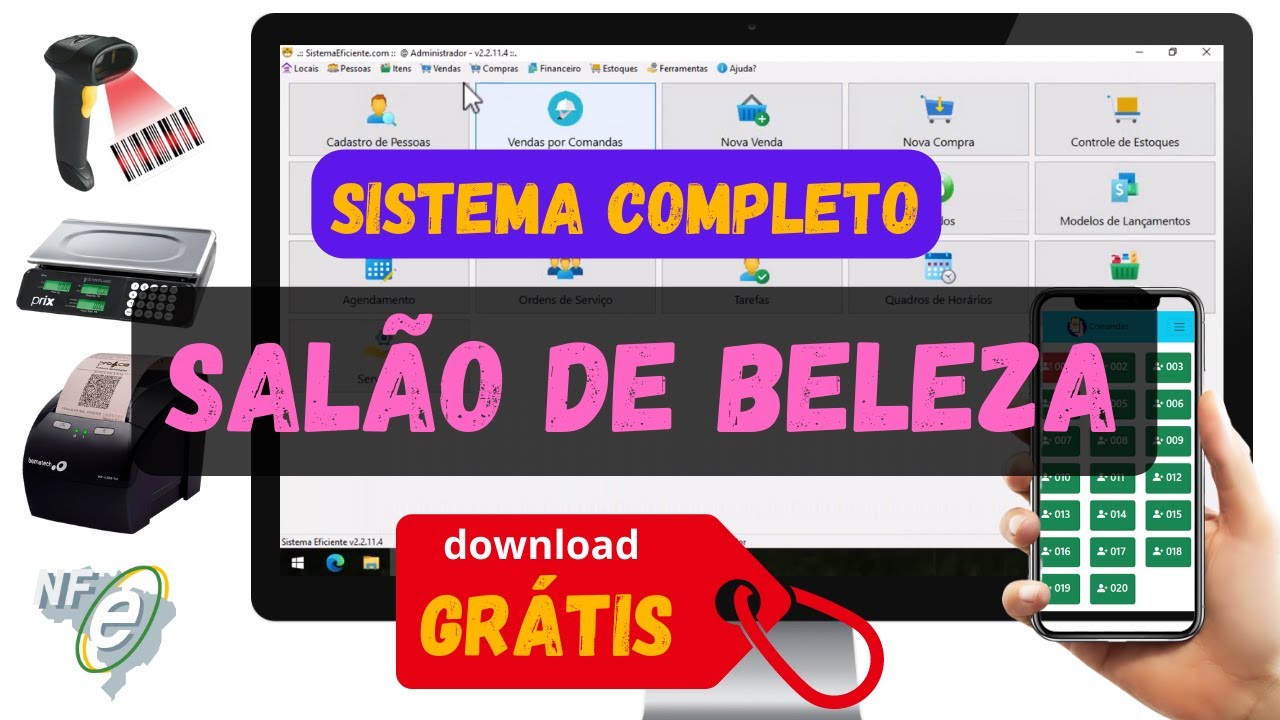 SISTEMA EXCLUSIVO PARA SALÃO DE BELEZA, FÁCIL E COMPLETO, AGENDAMENTO, FLUXO DE CAIXA, FIADOS E MAIS