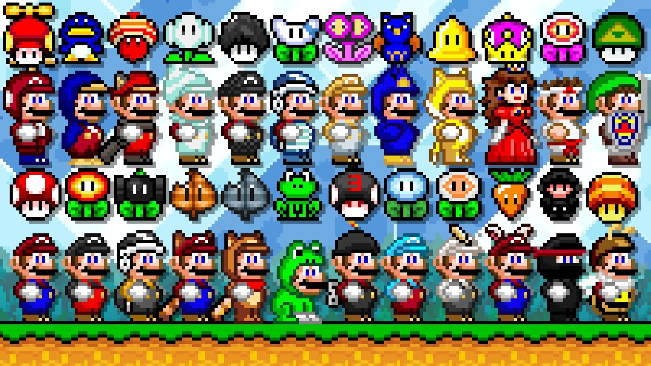 Super Mario World Deluxe - All New Power-Ups. ᴴᴰ