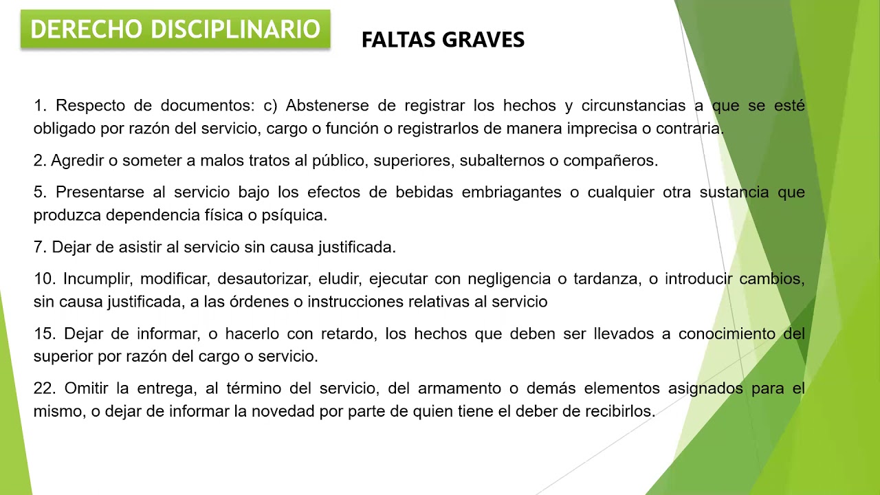 Faltas disciplinarias