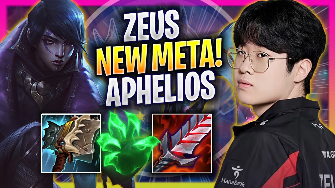 ZEUS TRIES NEW META APHELIOS TOP! - T1 Zeus Plays Aphelios ADC vs Teemo! | Bootcamp 2024