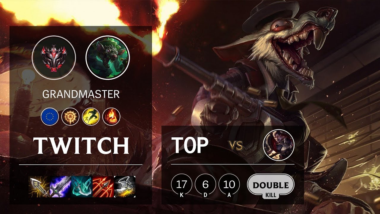 Twitch Top vs Darius - EUW Grandmaster Patch 10.3
