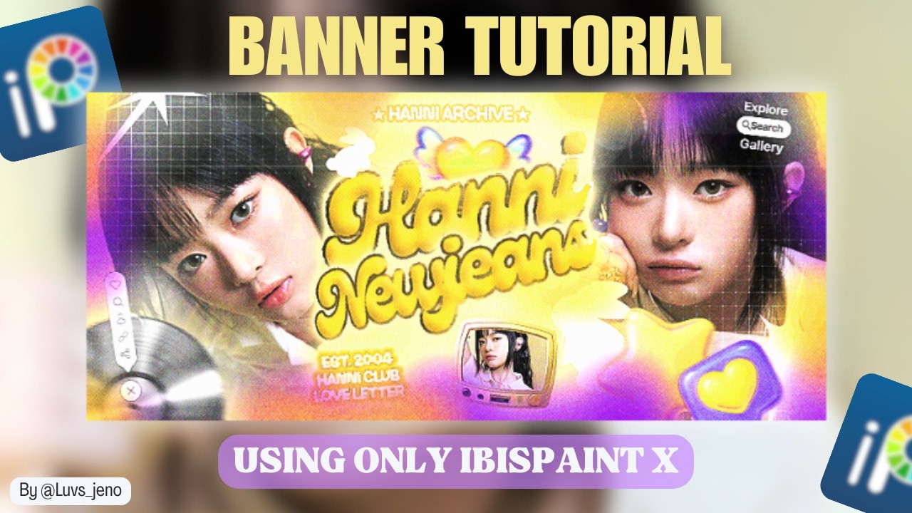 Easy Banner Design Tutorial For Beginners | ibisPaint X