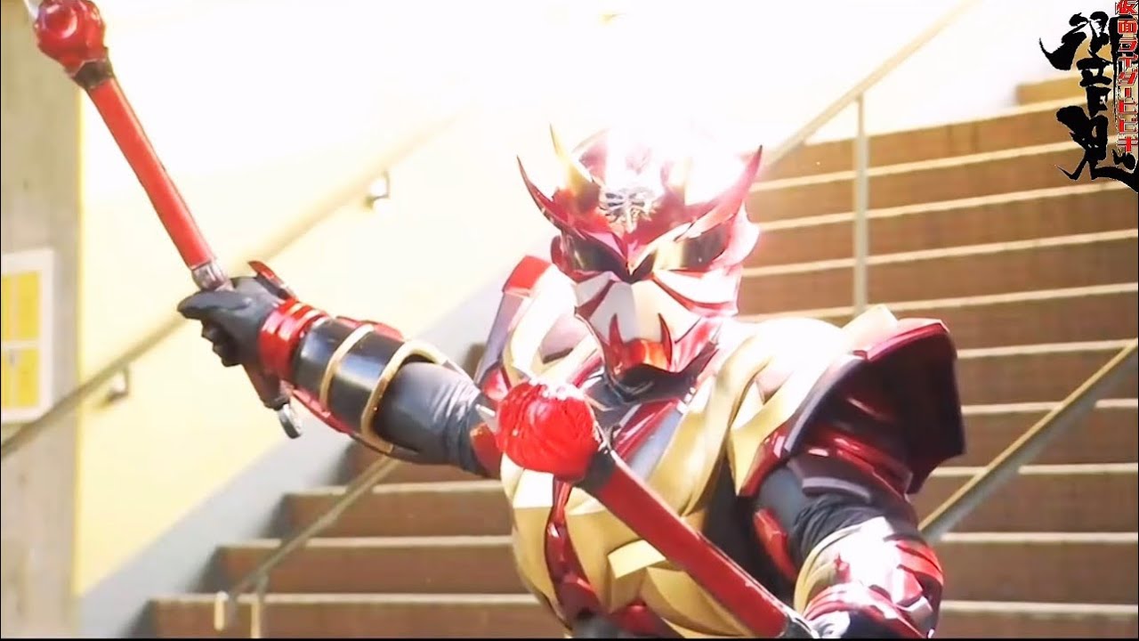 Kamen Rider Hibiki Armed & 2 Rider Fight Together Scene 