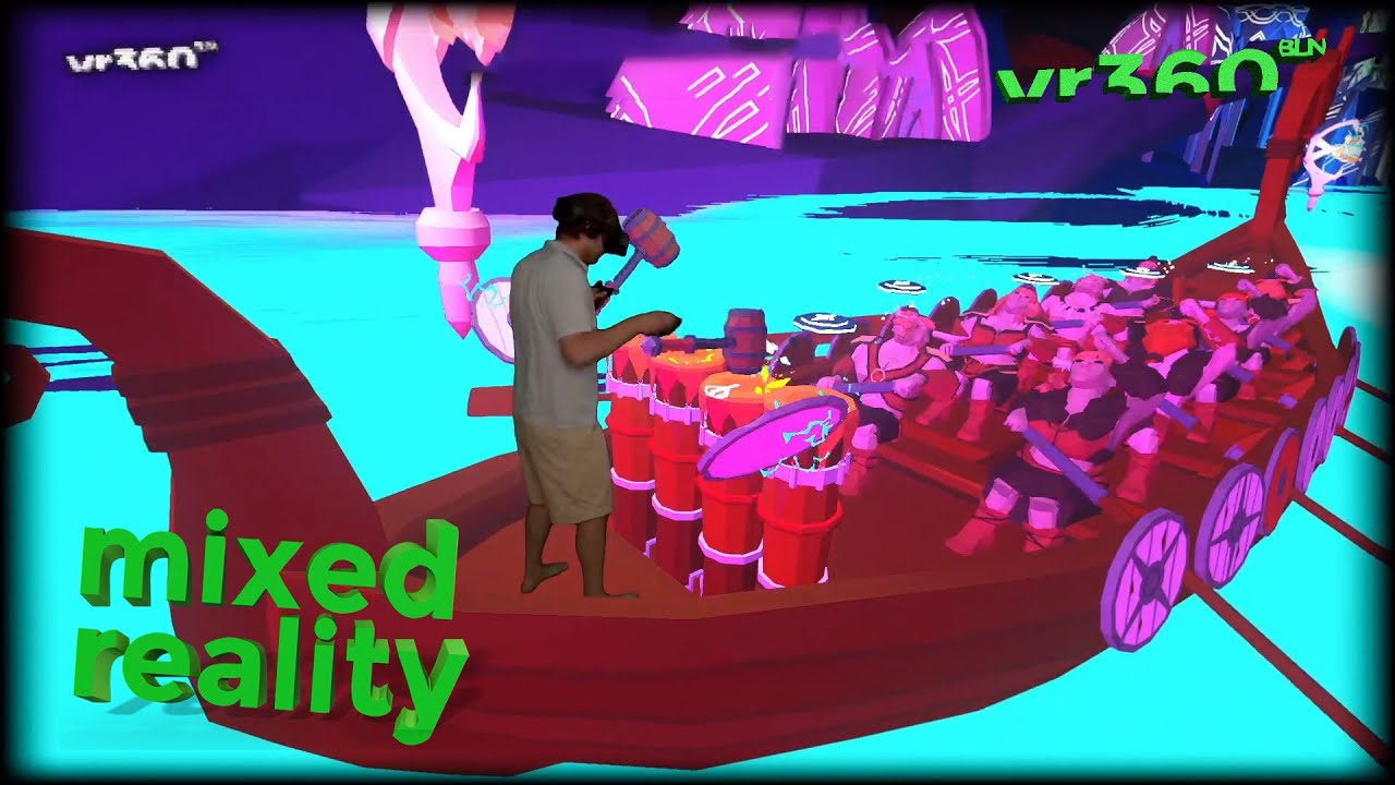 Ragnarock | Traditional Viking Drum Performance in VR - FPV + MIXED REALITY Gameplay
