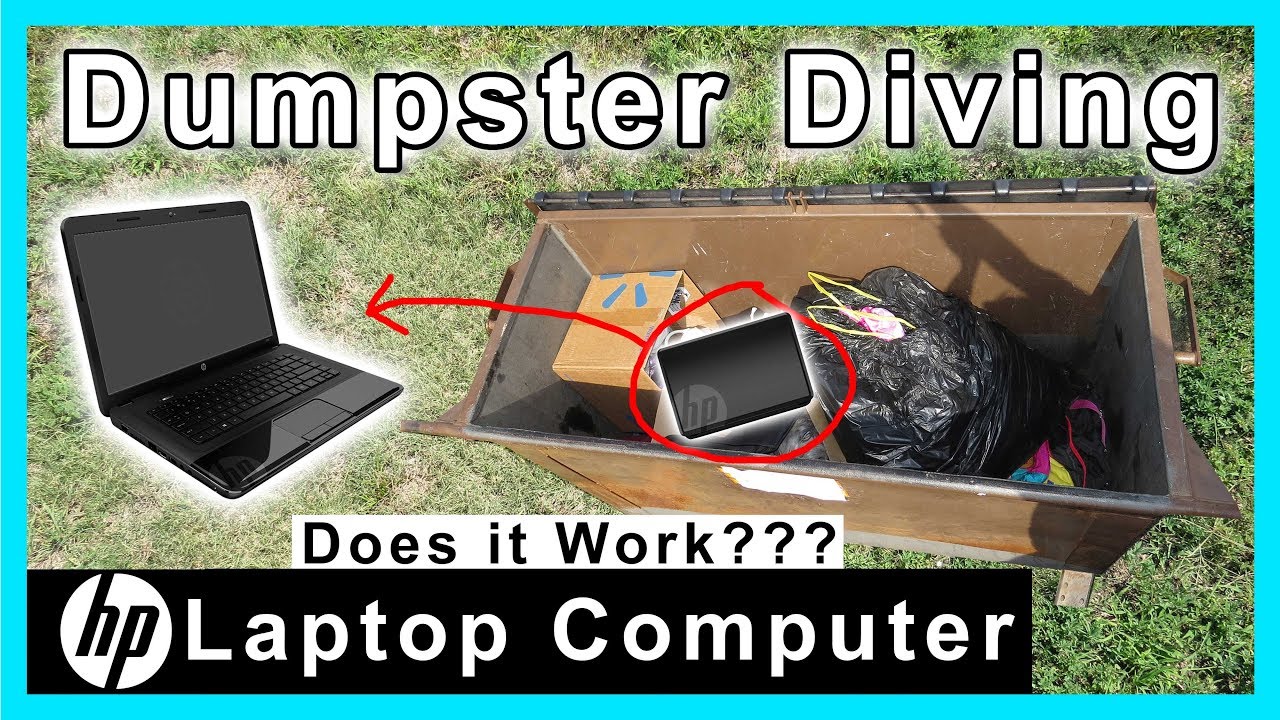 Found working HP Laptop Computer Dumpster Diving 