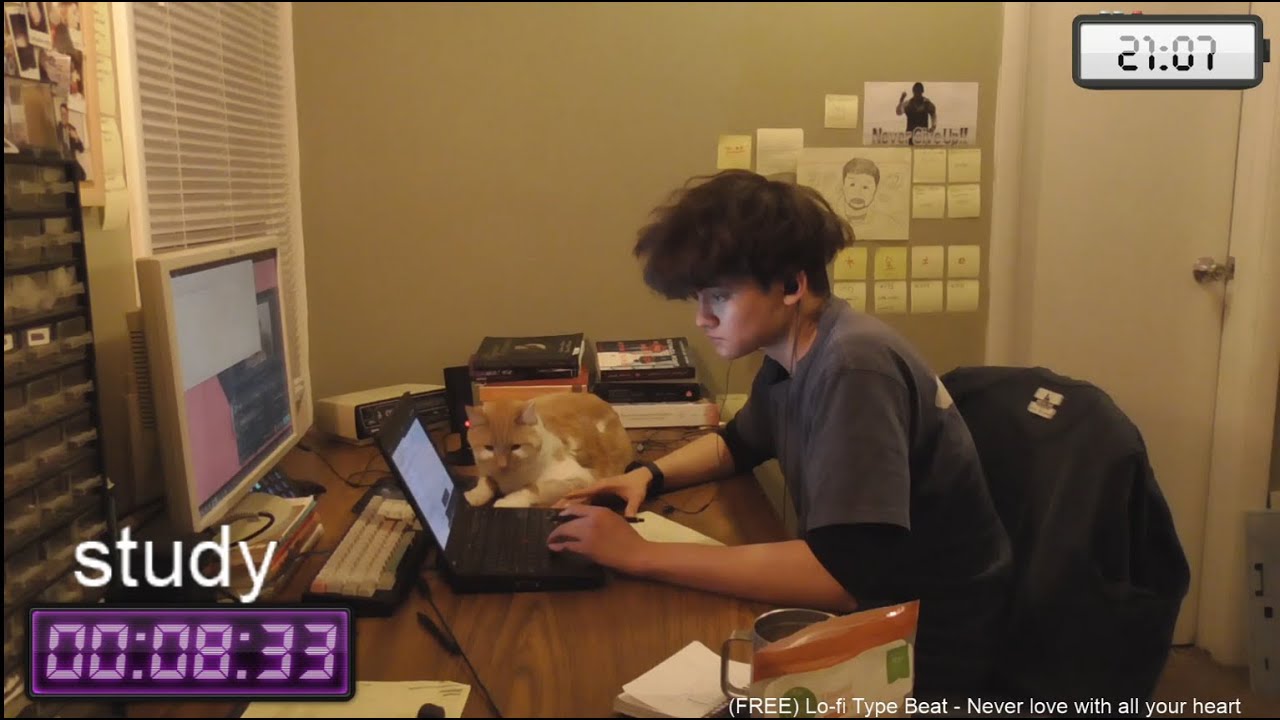 [lofi hip-hop beats] study with me pomodoro 60min(1 hour)/10min (upgraded graphics, wow!)
