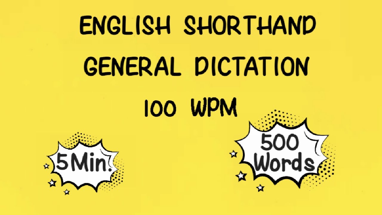 100 WPM Dictation 📝| English General | GCC Que. Paper 2018 |
