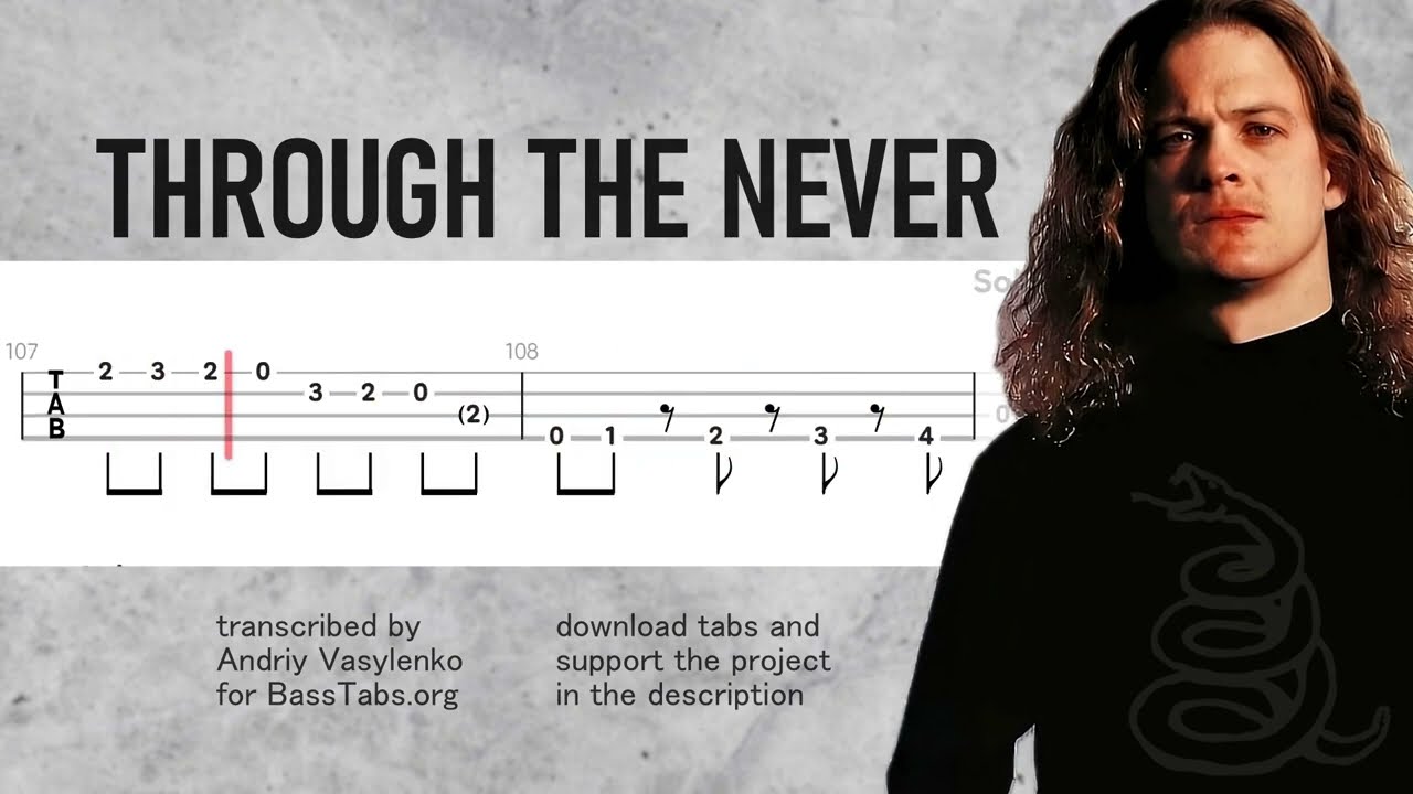 Metallica Through the Never ISOLATED BASS + TABS