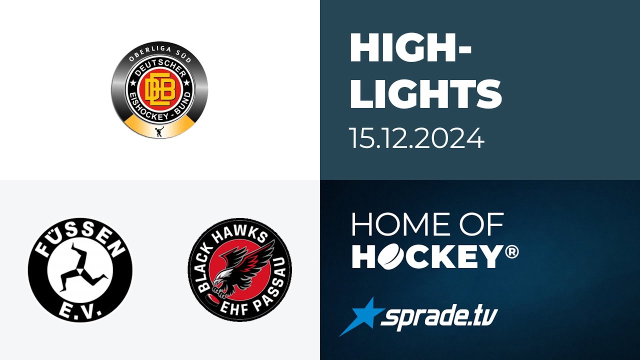 15.12.2024 - Highlights - EV Füssen vs. EHF Passau Black Hawks