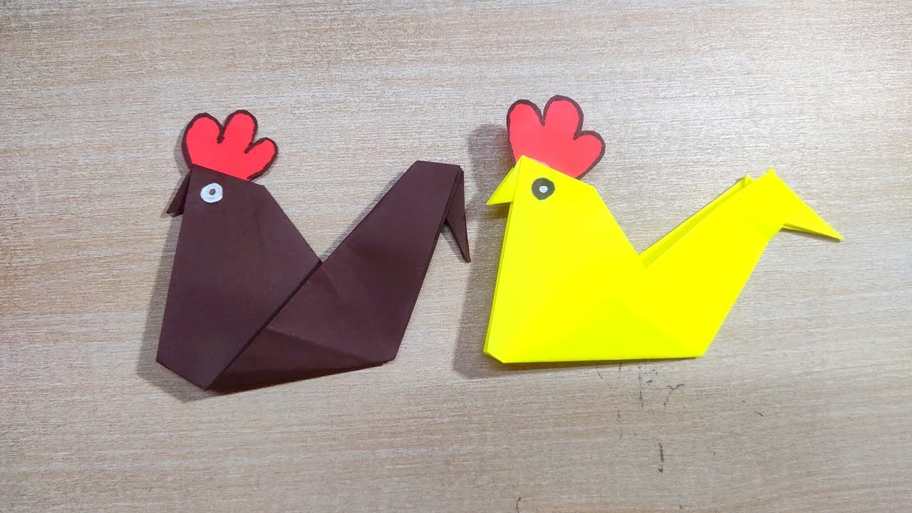 🐓 Origami Chicken In Just 9 Minutes /Very Simple