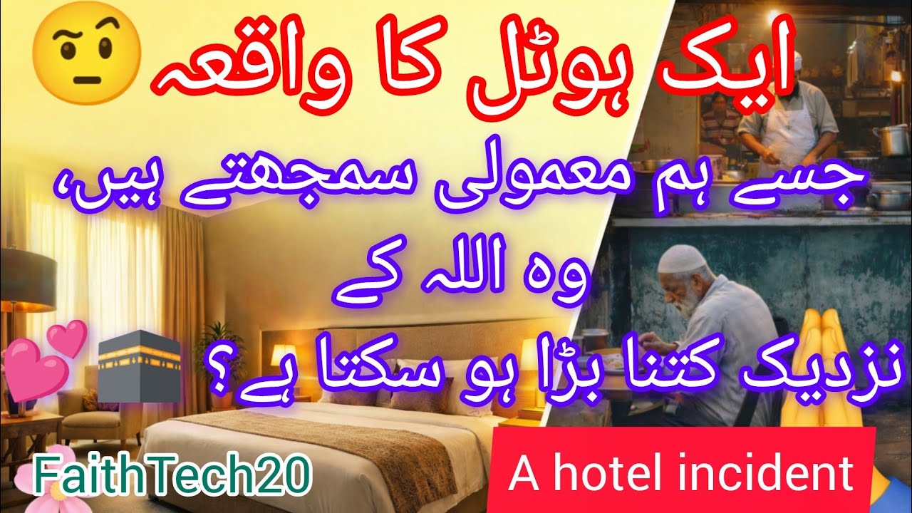 A hotel incident! What,we consider insignificant,😢 how great he can be in the eyes of Allah🕋😘