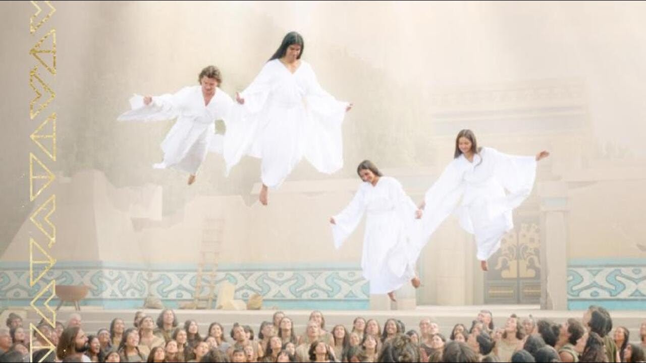 Jesucristo ora y los ángeles ministran a los niños | 3 Nefi 17:11–25