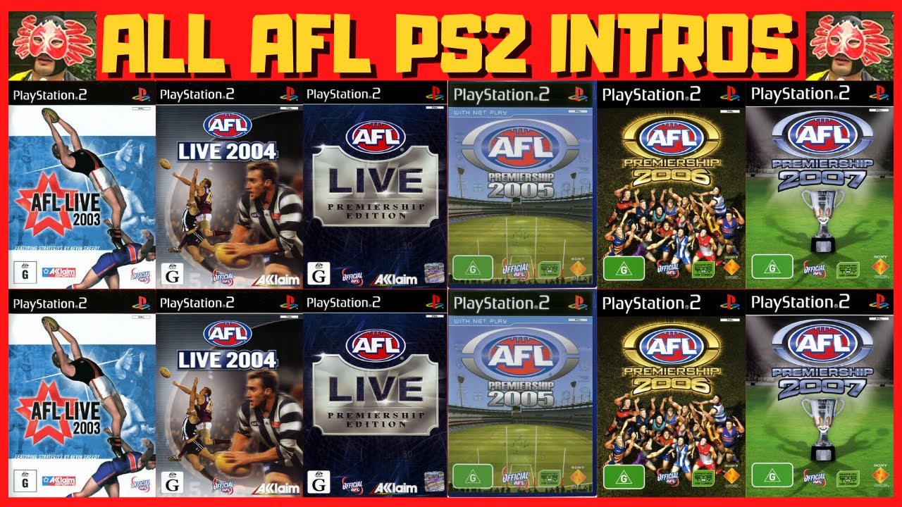 All AFL PS2 Game Intros - AFL 2003, 2004, Premiership, 2005, 2006 and 2007