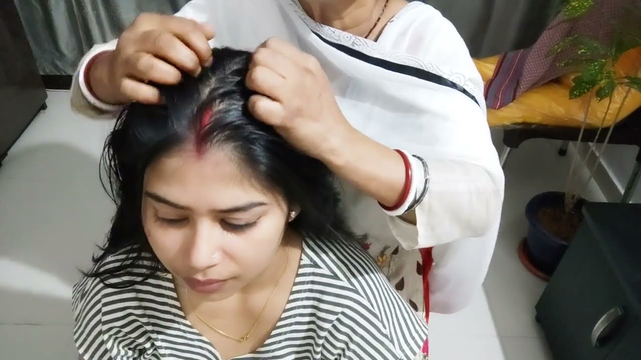 Nitpicking, Lice picking,Combing and single braid with mother in law| 