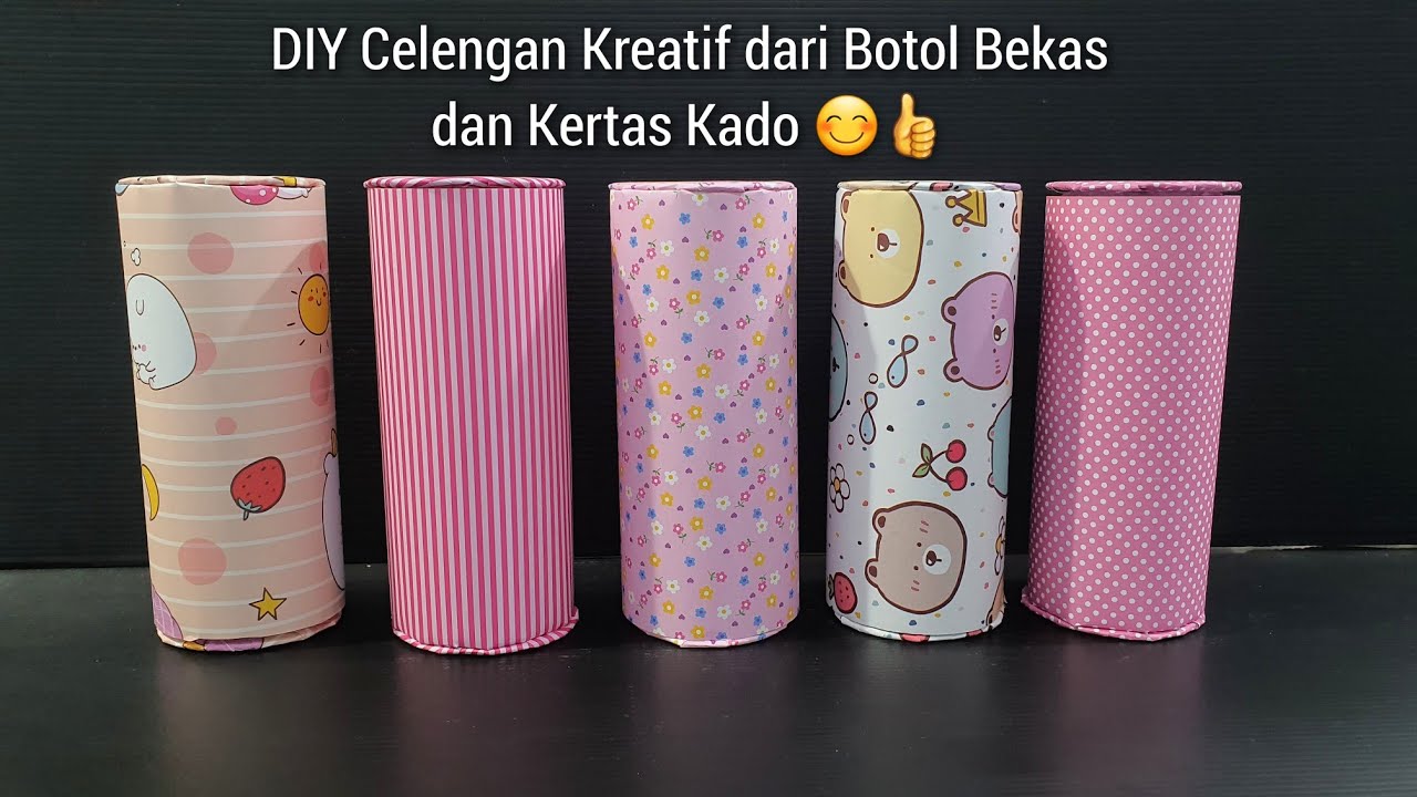 Cara Membuat Celengan dari Botol Bekas & Kertas Kado | Ide Kreatif | Bottle Plastic Craft | Creative