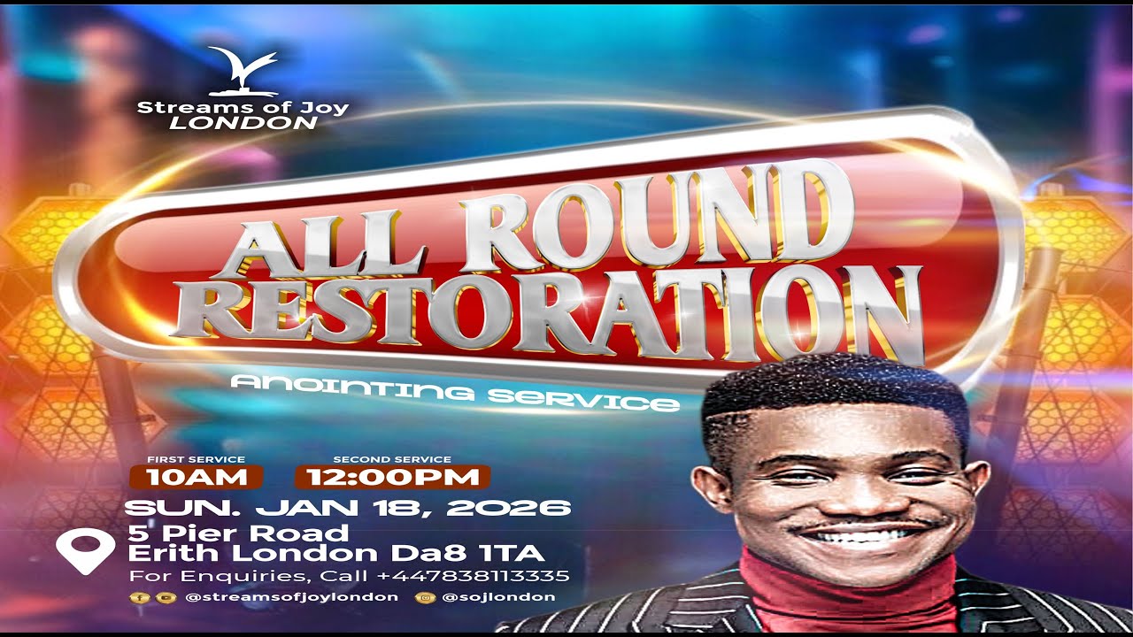 ALL ROUND RESTORATION || SUNDAY SERVICE || 18TH JANUARY 2026
