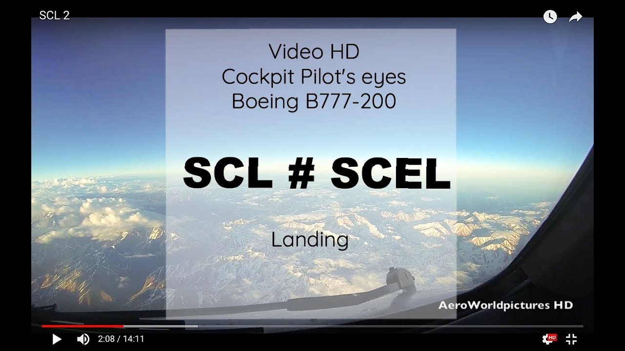 Cockpit | Landing ✈ SANTIAGO ( SCL / SCEL ) Chile  ✈ B777 - RWY17L [HD]