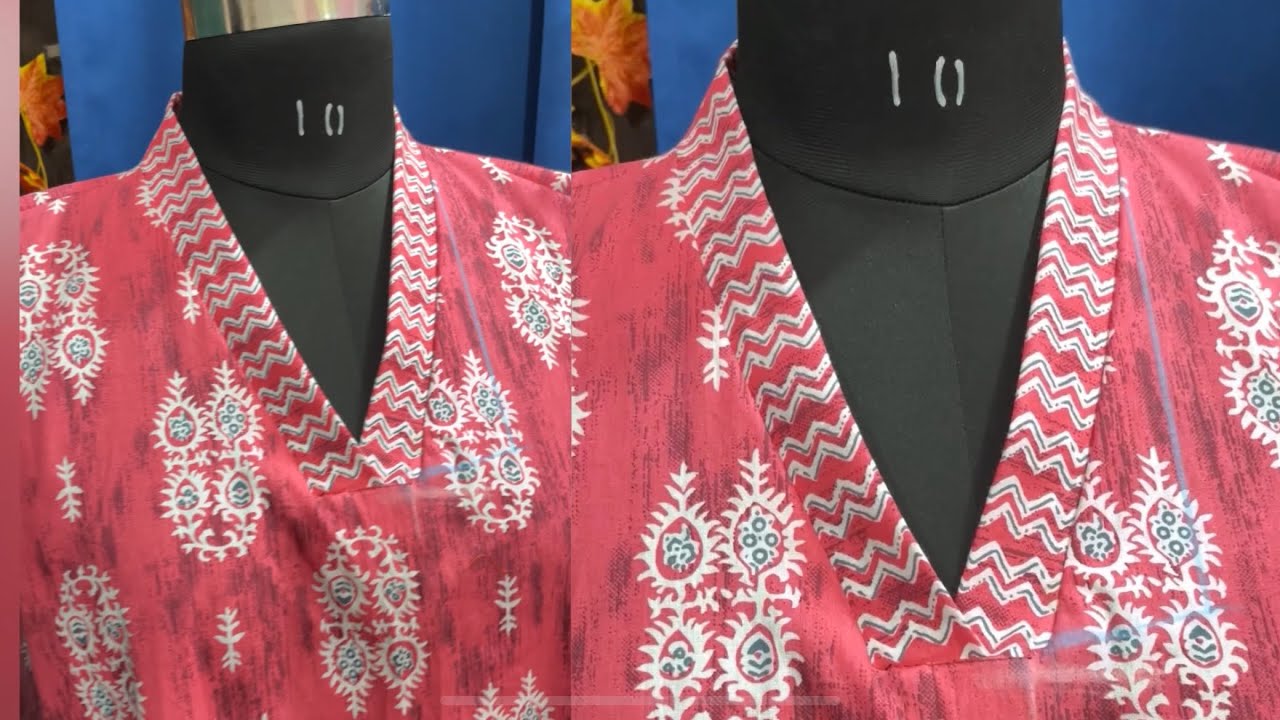 Very easy V collar neck cutting and stitching/ online course/ WhatsApp 9789378440