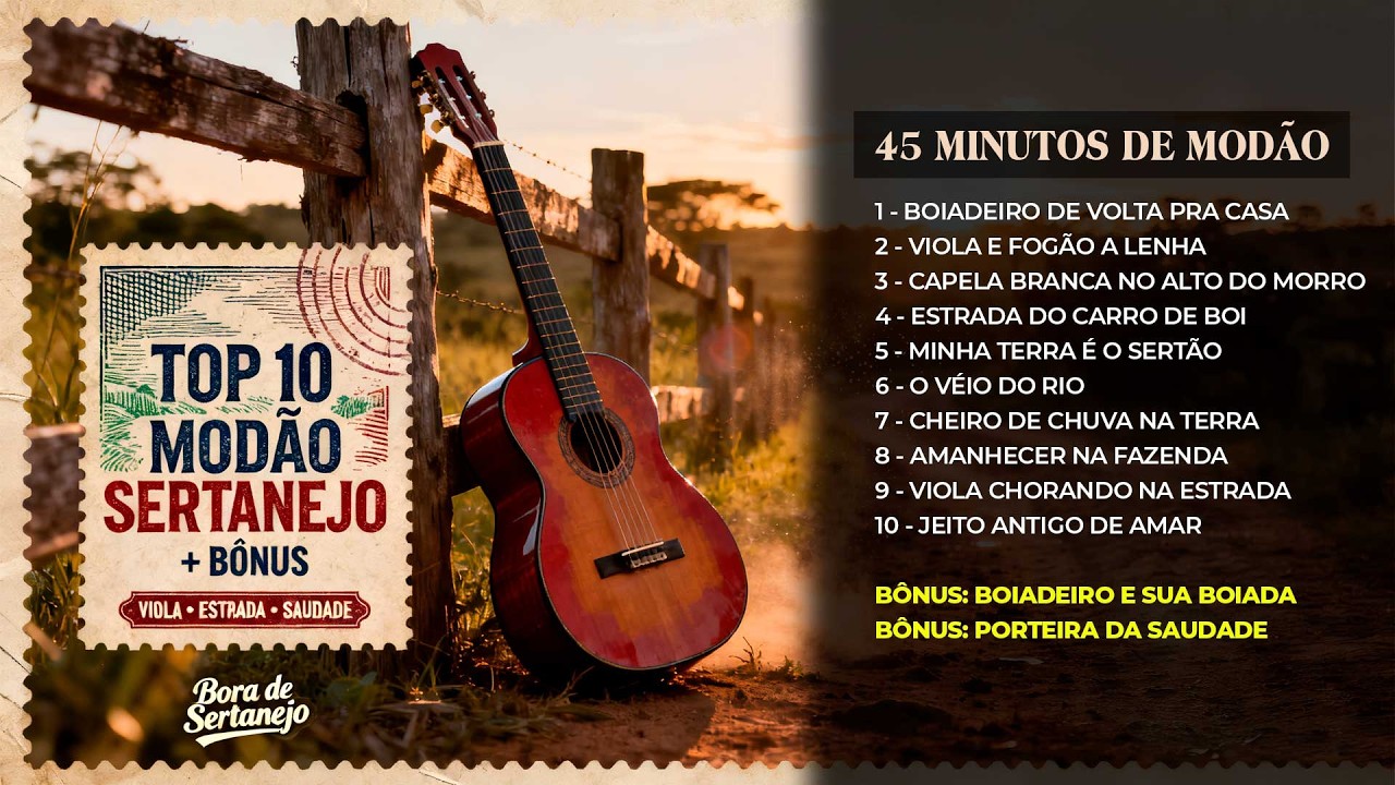 TOP 10 MODÃO SERTANEJO + 2 BÔNUS (45 MIN) | Moda de Viola Raiz