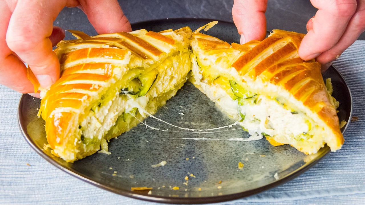 Hojaldre de calabacín y mozzarella: un aperitivo muy rico y fácil! 😋💚