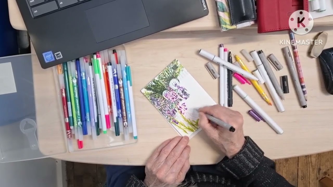 Creating Blooming Flowers: Pen Drawing Technique Tutorial. #artist