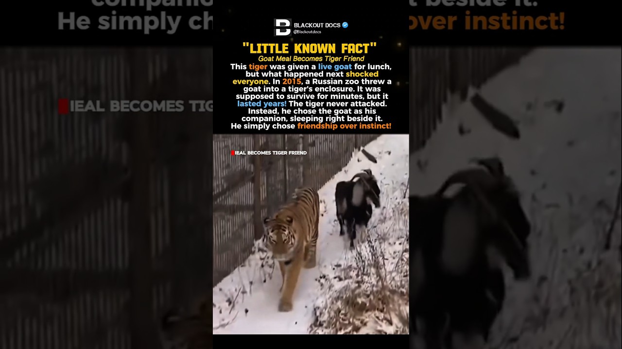 Goat Meal Becomes Tiger Friend #shorts