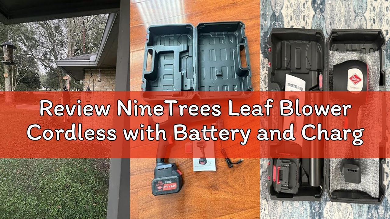 Review NineTrees Leaf Blower Cordless with Battery and Charger, 1000,000 RPM,One-Touch Lock Mode, Li