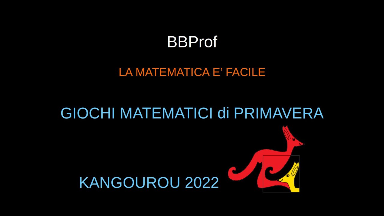Giochi matematici di primavera kangourou 2022