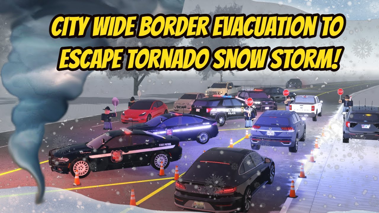 Greenville, Wisc Roblox l TORNADO SNOW STORM Border Evacuation Update Roleplay