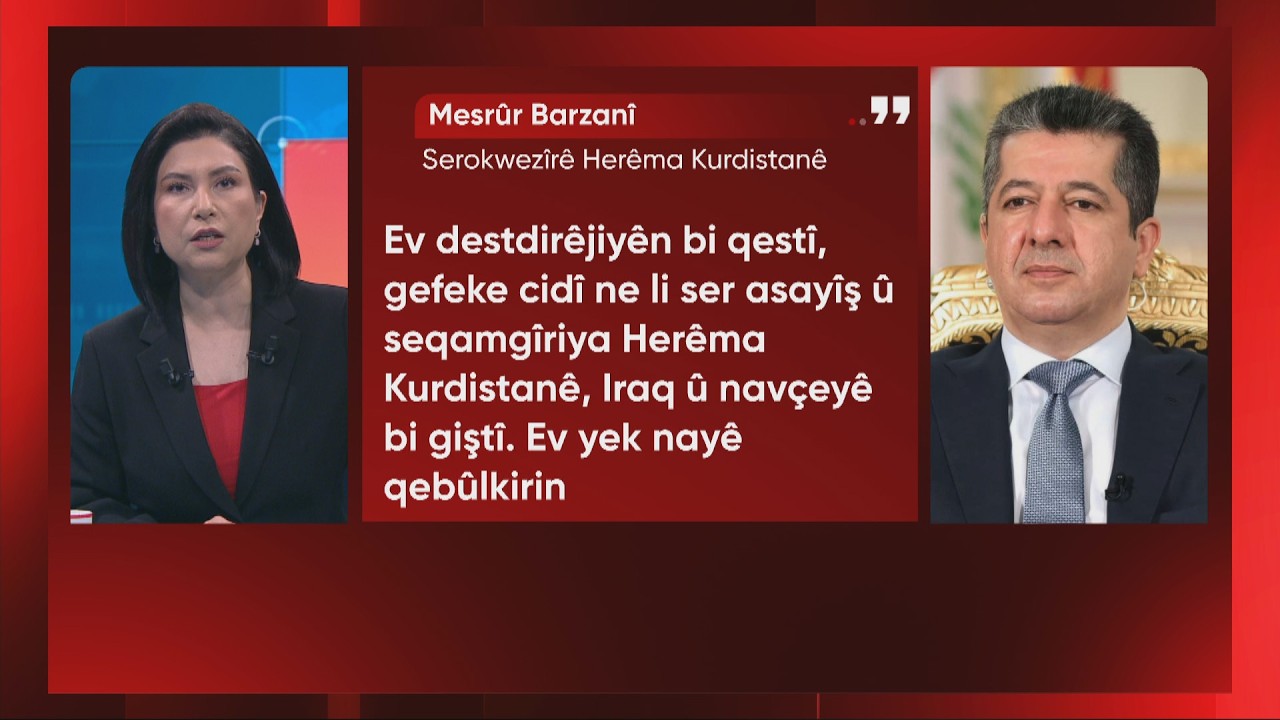 Serokwez&icirc;r&ecirc; Her&ecirc;ma Kurdistan&ecirc; Mesr&ucirc;r Barzan&icirc; peyamek belavkir