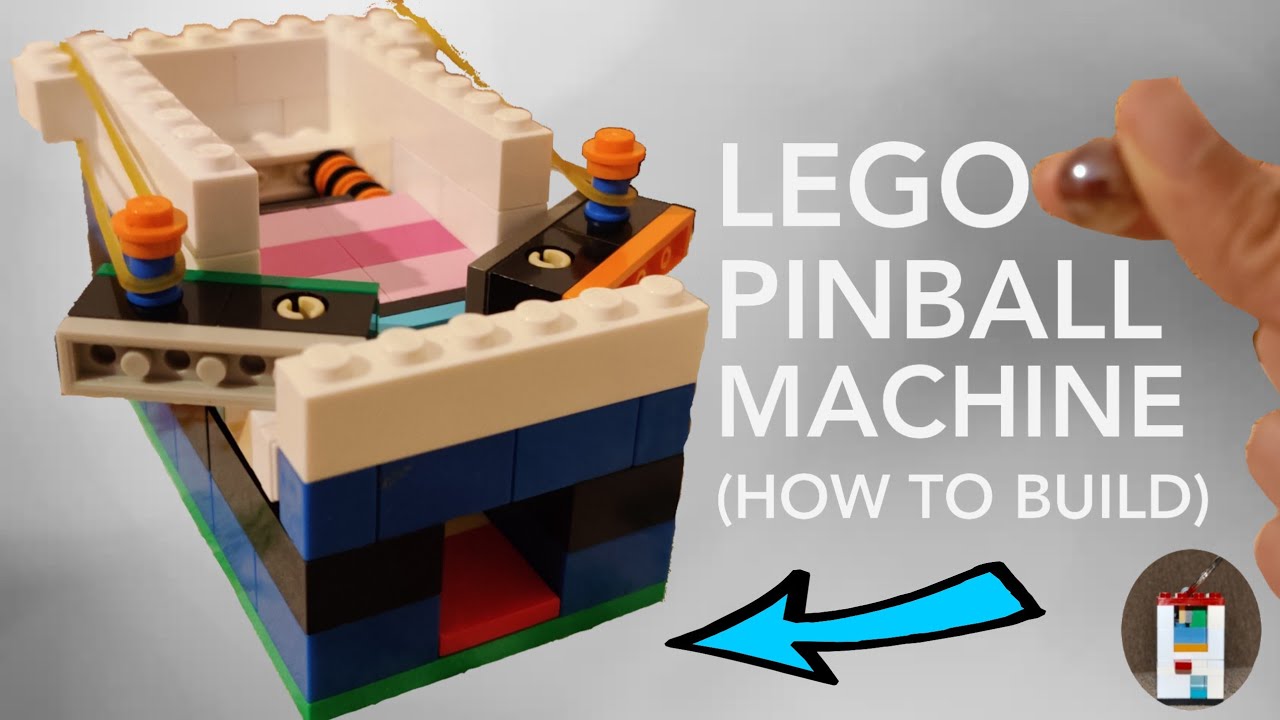 How to Build a Mini LEGO Pinball Machine that works! | [LEGO Pinball Machine Tutorial] V7