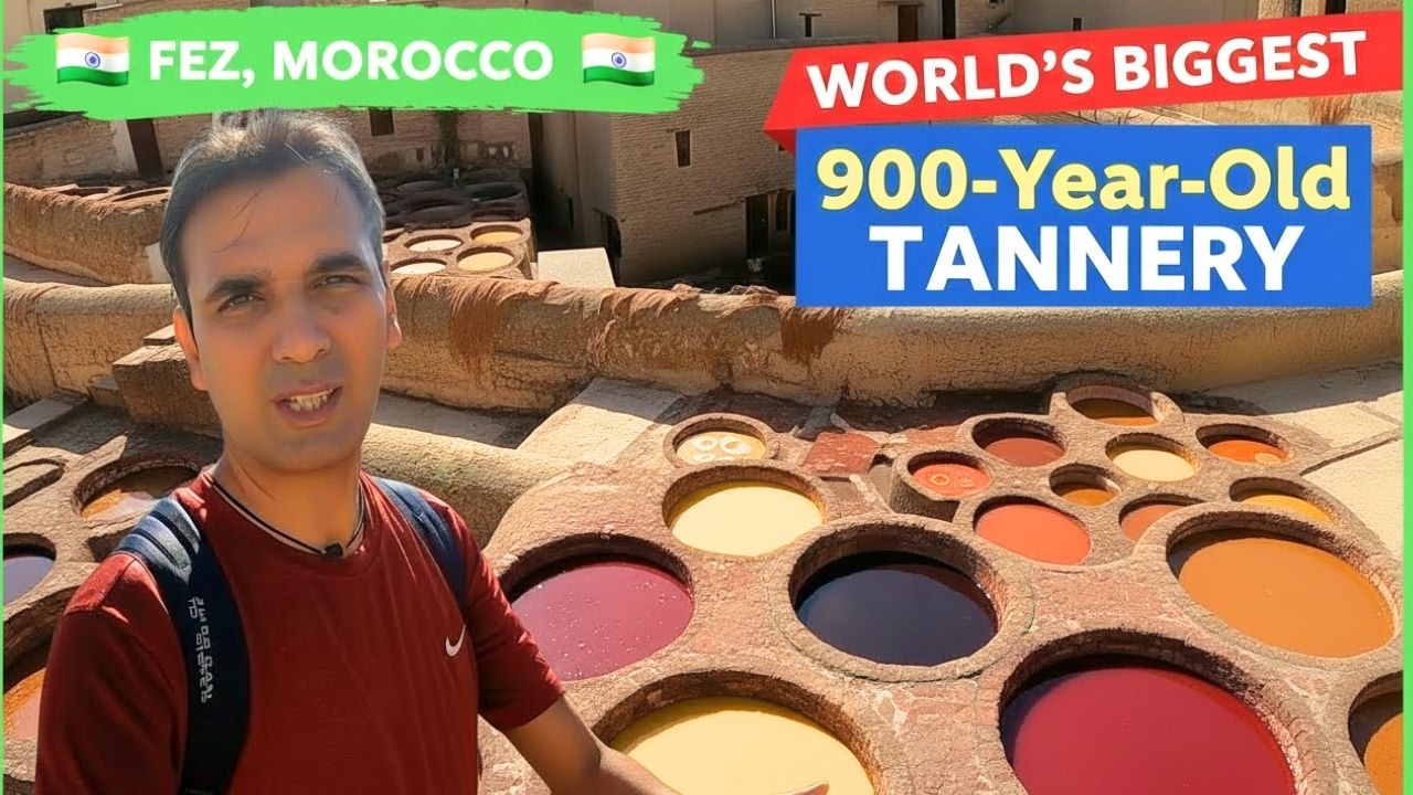 I Visited WORLDS Biggest 900 Year Old TANNERY in Fez 🇲🇦 | MOROCCO Travel Vlog