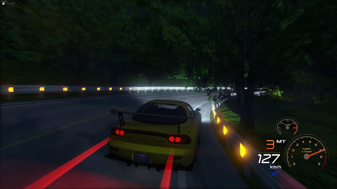 Initial D Rx-7 FD final Stage run FiveM