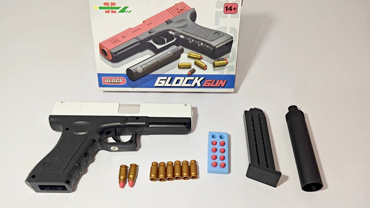 Glock Soft Bullet Gun Unboxing and Testing /Unboxing Soft Bullet toy Gun 🔫/ Glock pistol