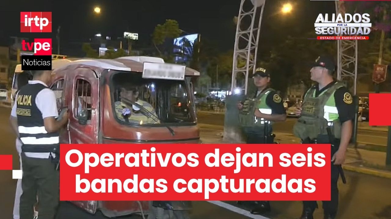 PNP desarticula seis bandas y detiene a más de 100 personas en 24 horas