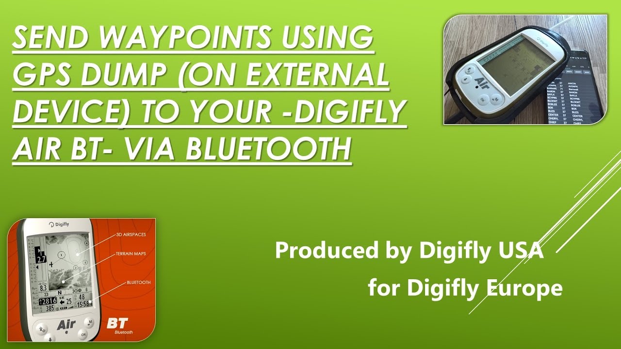 Waypoints from External Device to Digifly AIR BT.