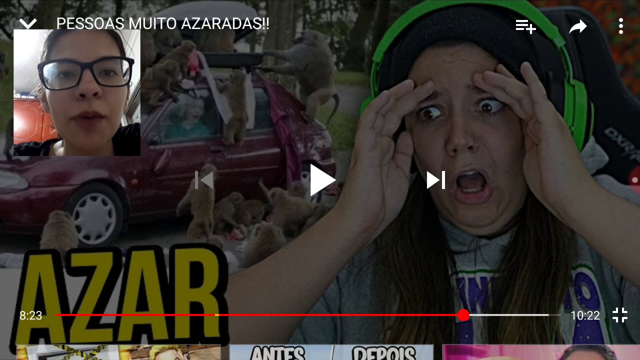 Comentei um dos videos reagindo ao azar da Malena0202 #LoiraNoob